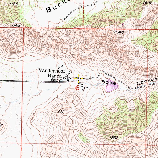 Topographic Map of Bone Canyon, CA