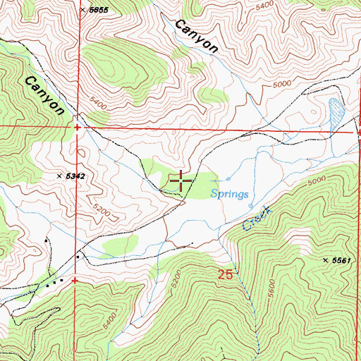 Topographic Map of Bootleg Canyon, CA
