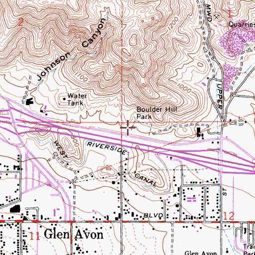 Topographic Map of Boulder Hill Park, CA
