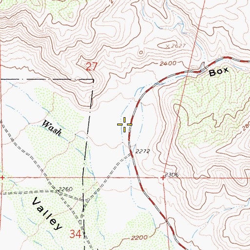 Topographic Map of Box Canyon, CA
