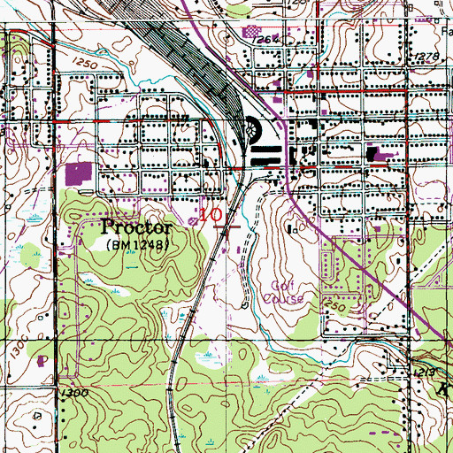 Topographic Map of City of Proctor, MN