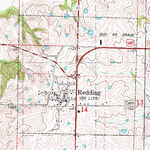 Topographic Map of City of Redding, IA