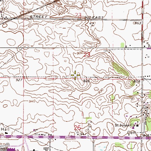 Topographic Map of City of Rosemount, MN