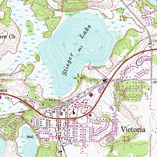 Topographic Map of City of Victoria, MN