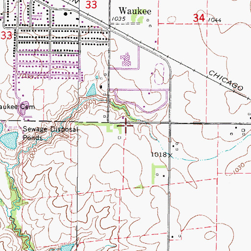 Topographic Map of City of Waukee, IA