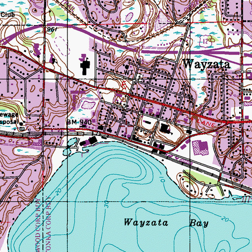 Topographic Map of City of Wayzata, MN