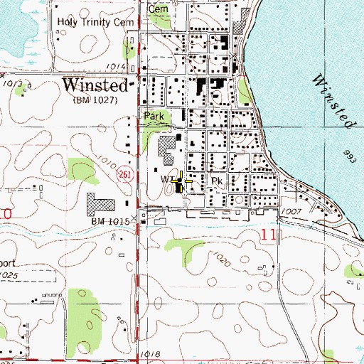 Topographic Map of City of Winsted, MN