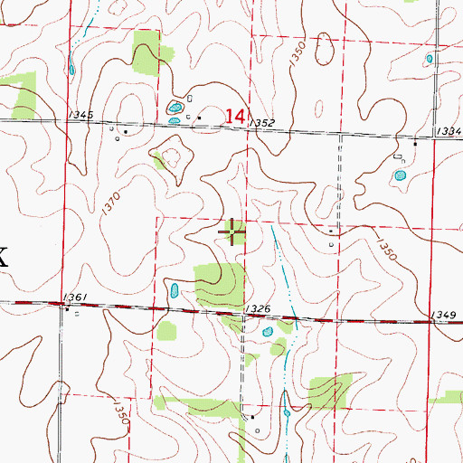 Topographic Map of Township of East Polk, MO