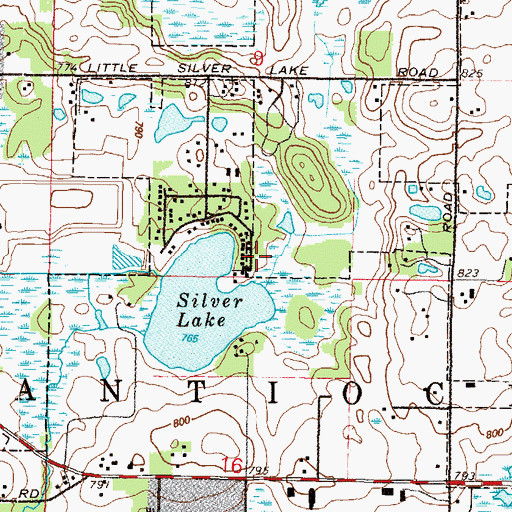 Topographic Map of Village of Antioch, IL