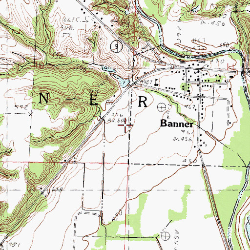 Topographic Map of Village of Banner, IL