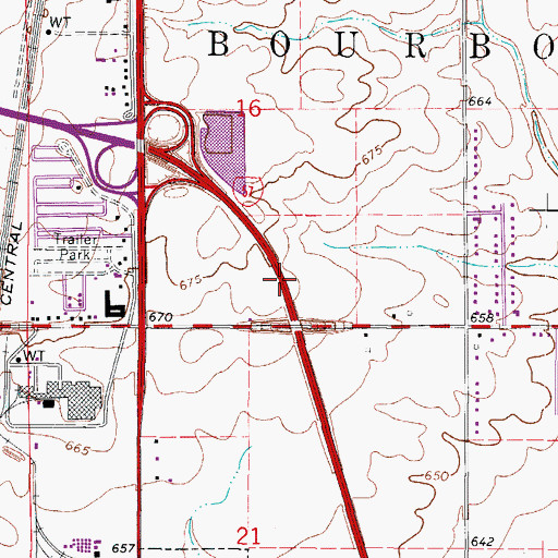 Topographic Map of Village of Bradley, IL