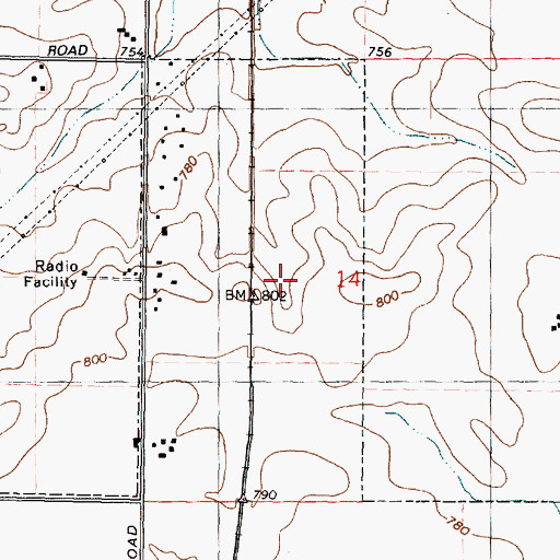 Topographic Map of Village of Davis Junction, IL