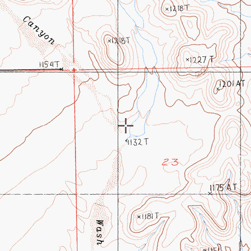 Topographic Map of Burro Canyon, CA