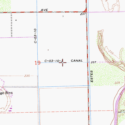 Topographic Map of C-03-10-3 Canal, CA