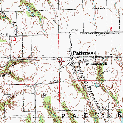 Topographic Map of Village of Wilmington, IL