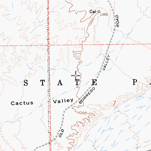 Topographic Map of Cactus Valley, CA