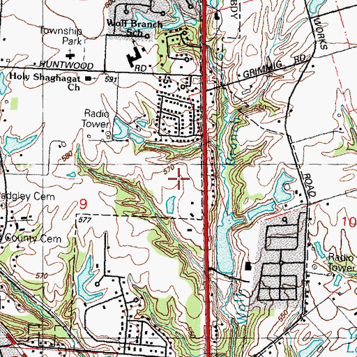 Topographic Map of Village of Swansea, IL