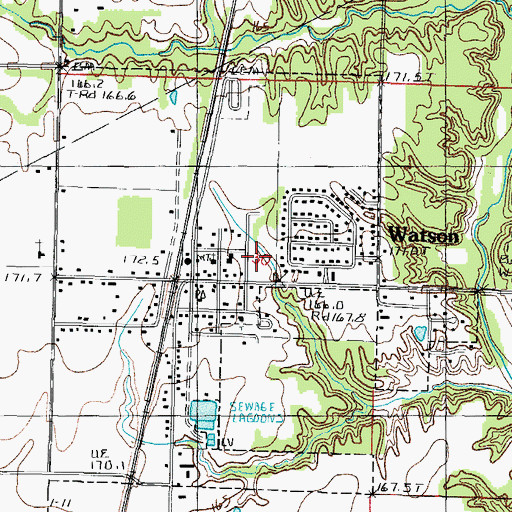 Topographic Map of Village of Watson, IL