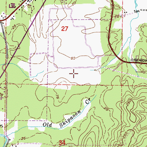 Topographic Map of South Jetty High School, OR