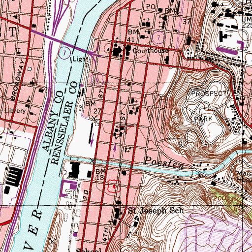 Topographic Map of Public School Number 10 (historical), NY