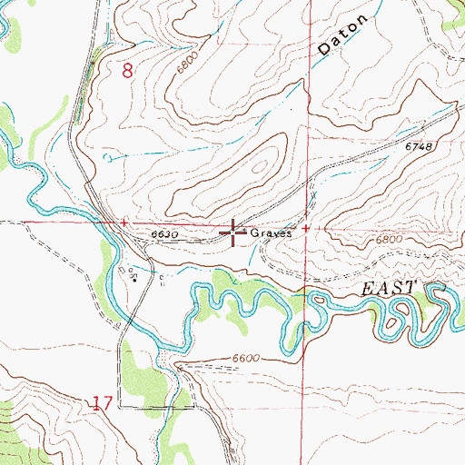 Topographic Map of Buckner - Hart Cemetery, CO