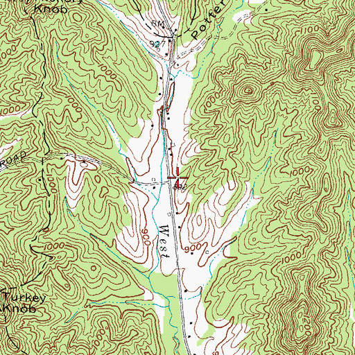 Topographic Map of Clay Lick Railroad Station (historical), KY