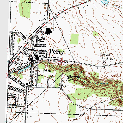 Topographic Map of Saint Stanislaus Kostka Cemetery, NY