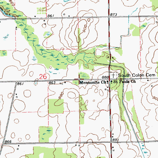 Topographic Map of New Covenant Christian Fellowship, MI