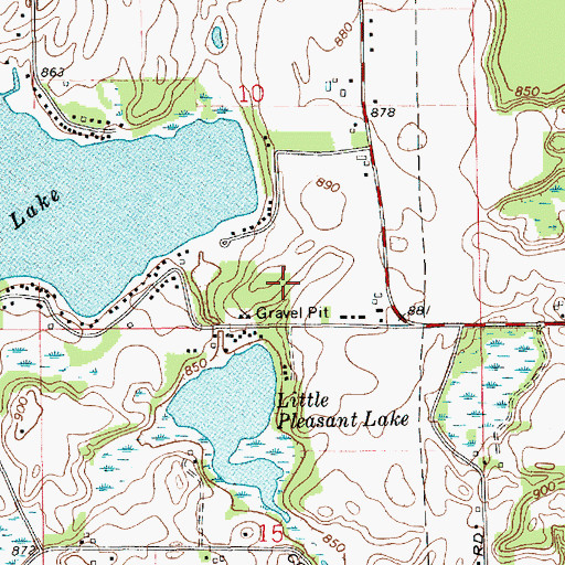 Topographic Map of Beadle Cemetery, MI