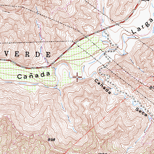 Topographic Map of Caada Seca, CA