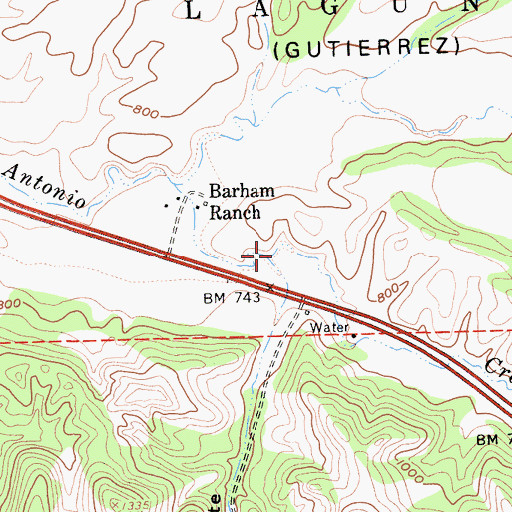 Topographic Map of Caada De La Puente, CA
