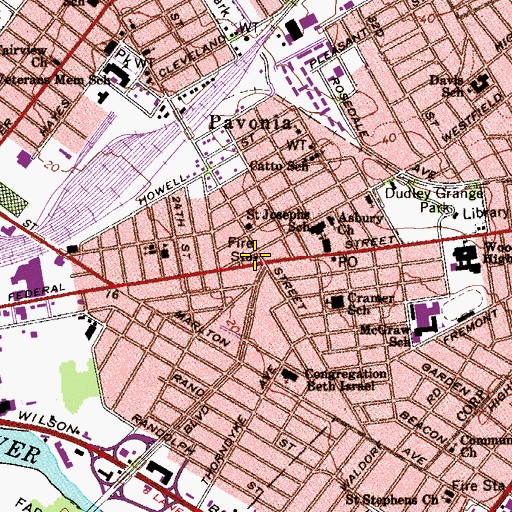 Topographic Map of City of Camden Fire Department Engine Company 9, NJ