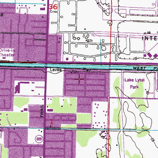 Topographic Map of Gun Club Estates Census Designated Place, FL