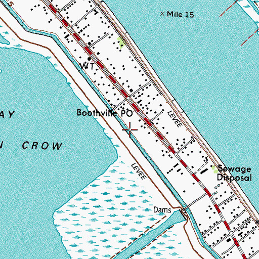 Topographic Map of Boothville-Venice Census Designated Place (historical), LA