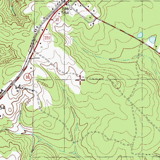 Topographic Map of Bradley Census Designated Place, SC