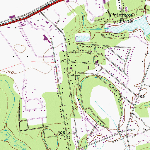 Topographic Map of Cherryvale Census Designated Place, SC