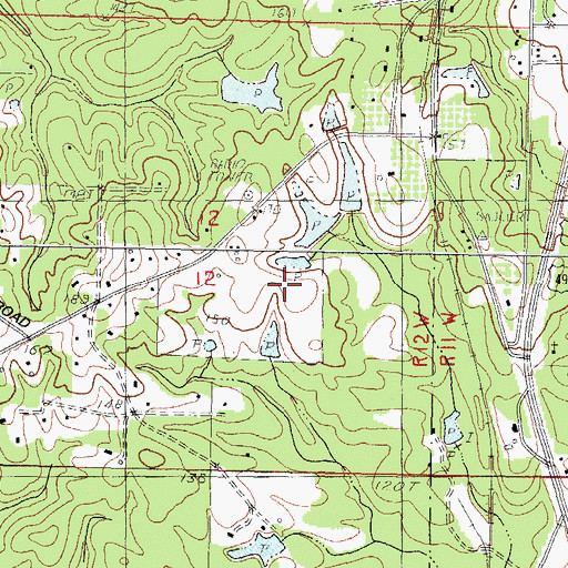 Topographic Map of Saucier Census Designated Place, MS
