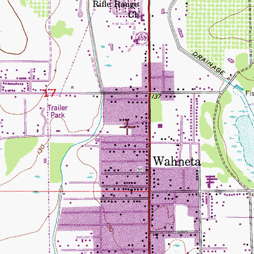 Topographic Map of Wahneta Census Designated Place, FL