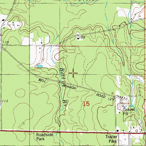 Topographic Map of West Crossett Census Designated Place, AR