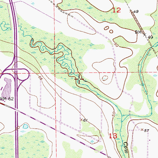 Topographic Map of Yeehaw Junction Census Designated Place, FL