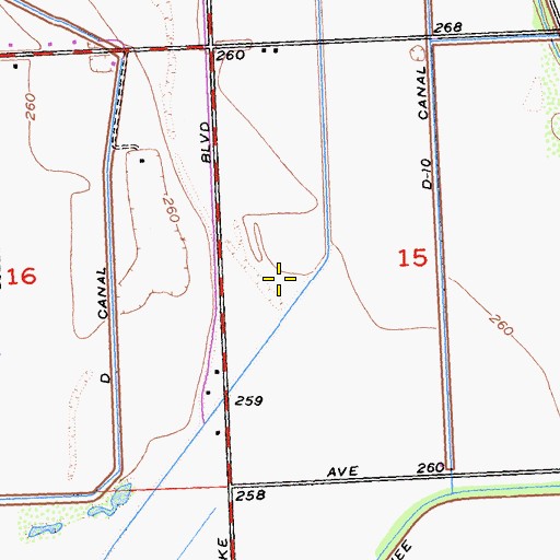 Topographic Map of Deepwater Bend, AZ