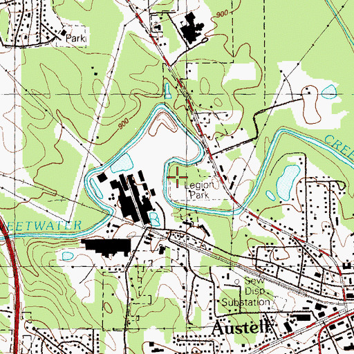 Topographic Map of City of Austell, GA
