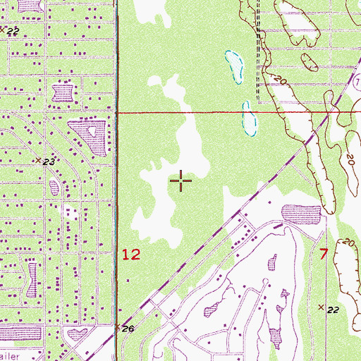 Topographic Map of Lakewood Park Census Designated Place, FL