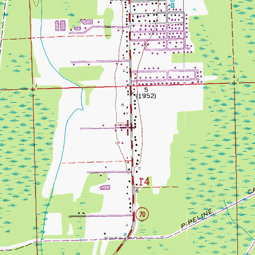Topographic Map of Pierre Part Census Designated Place, LA
