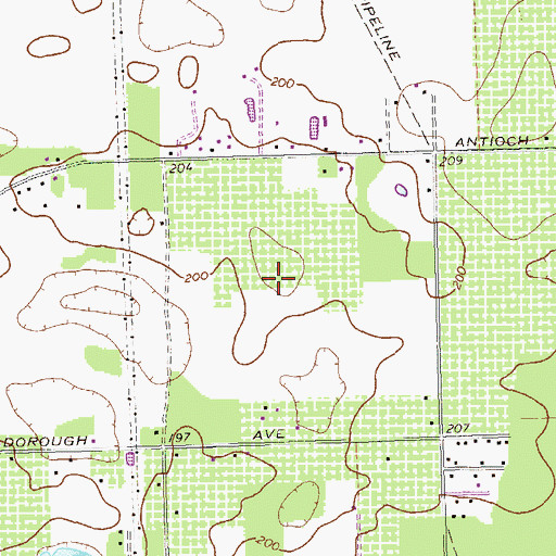 Topographic Map of Putney Census Designated Place, GA