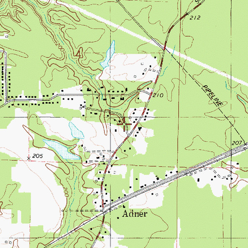 Topographic Map of Red Chute Census Designated Place, LA