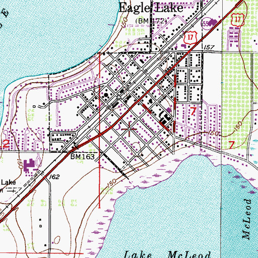 Topographic Map of City of Eagle Lake, FL