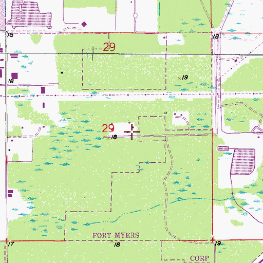 Topographic Map of City of Fort Myers, FL