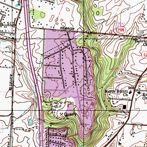 Topographic Map of City of Fox Chase, KY