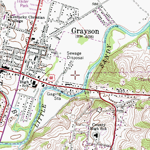 Topographic Map of City of Grayson, KY
